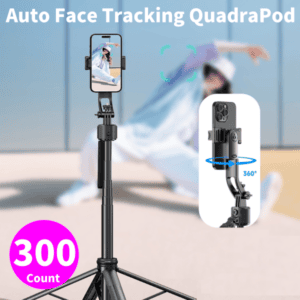 Glittax AI Smart Selfie Stick Tripod with Auto Face Tracking 300