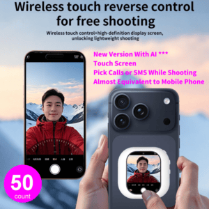 Glittax Magnetic Vlog Selfie Monitor Screen designed for content creators, vloggers, and live-streamers 50-count